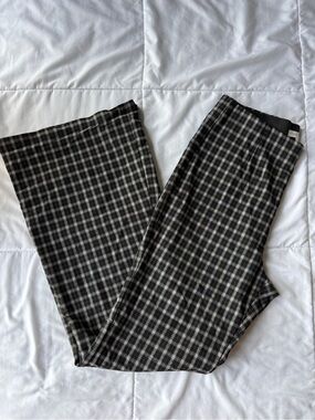 Aeropostale Black and White Plaid Chinos